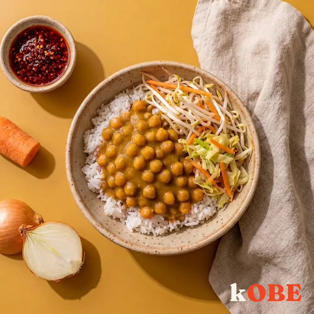 Đậu gà cà ri Nhật chay