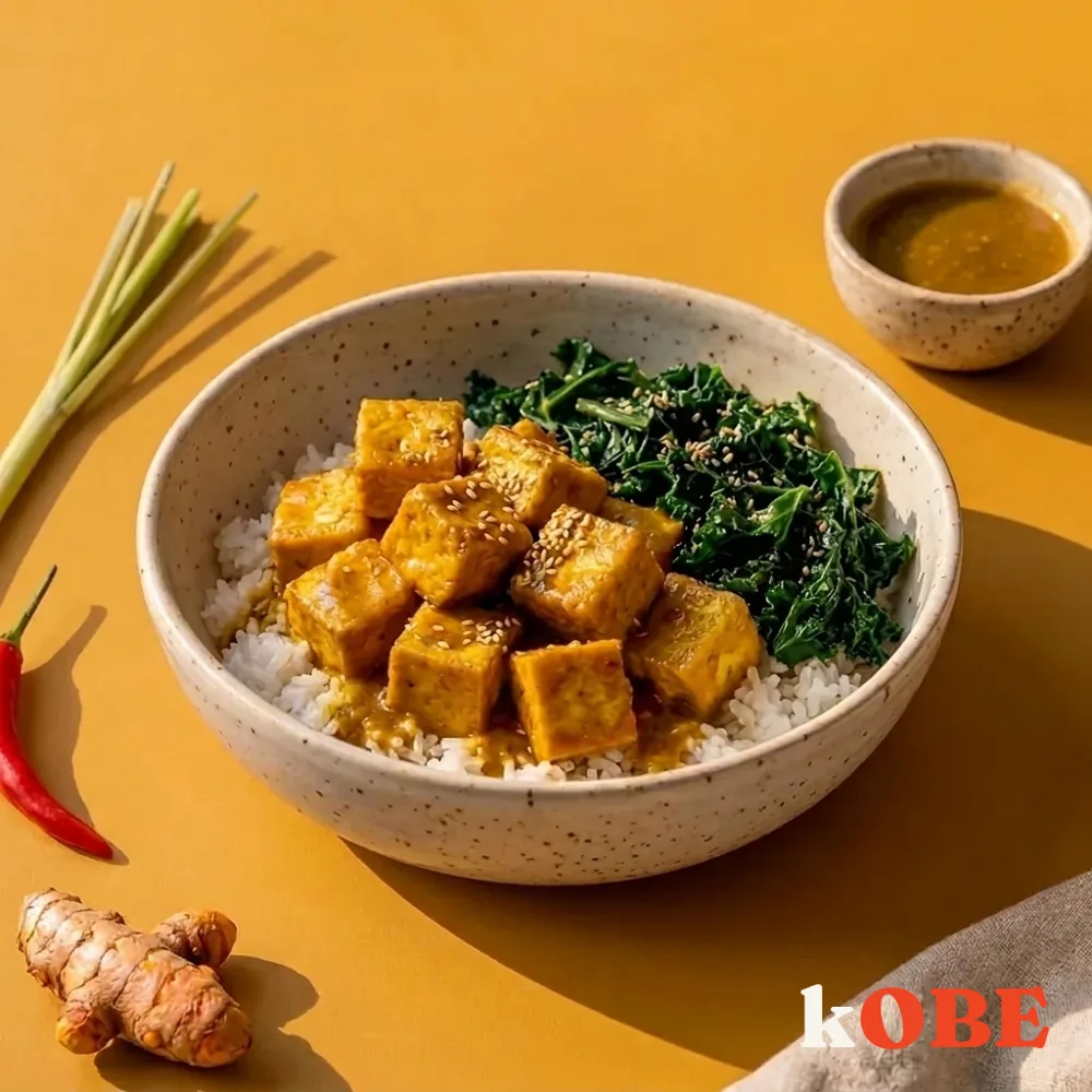 Đậu hũ sả ớt nghệ chay
