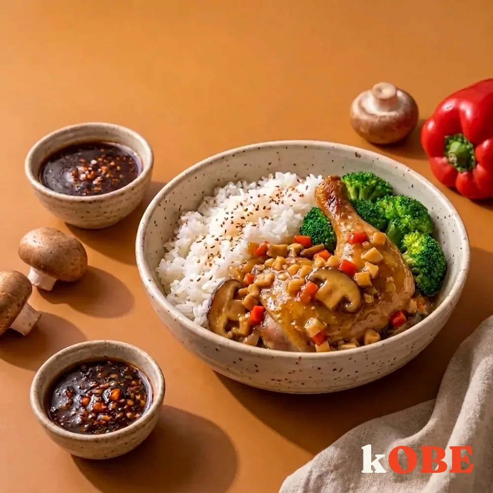 Đùi gà xốt nấm