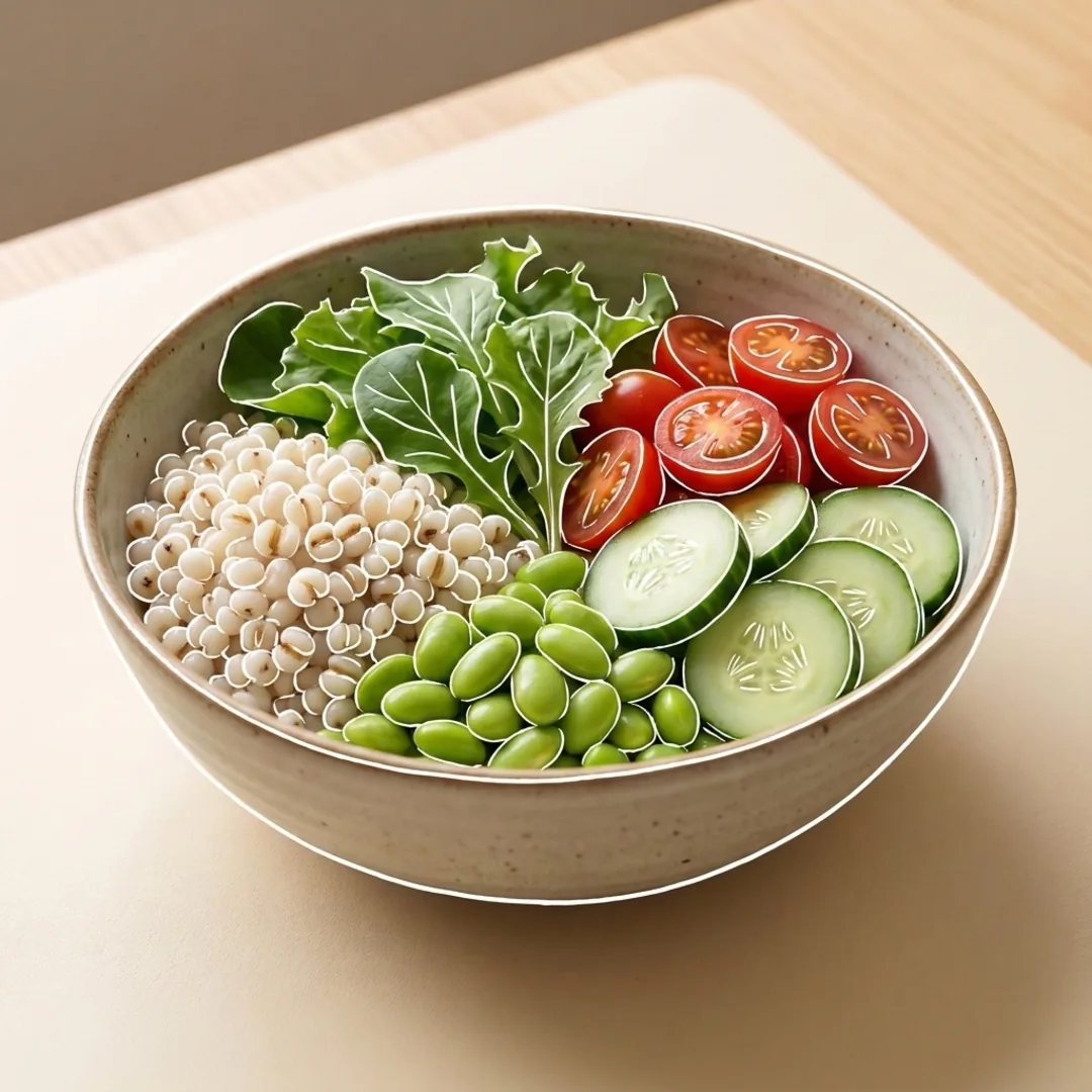 Bowl eat clean của kOBE — ý dĩ bo bo, rau và đậu edamame