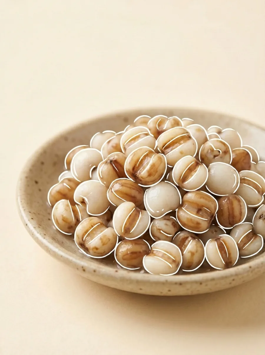 Hạt ý dĩ nếp lứt nấu chín